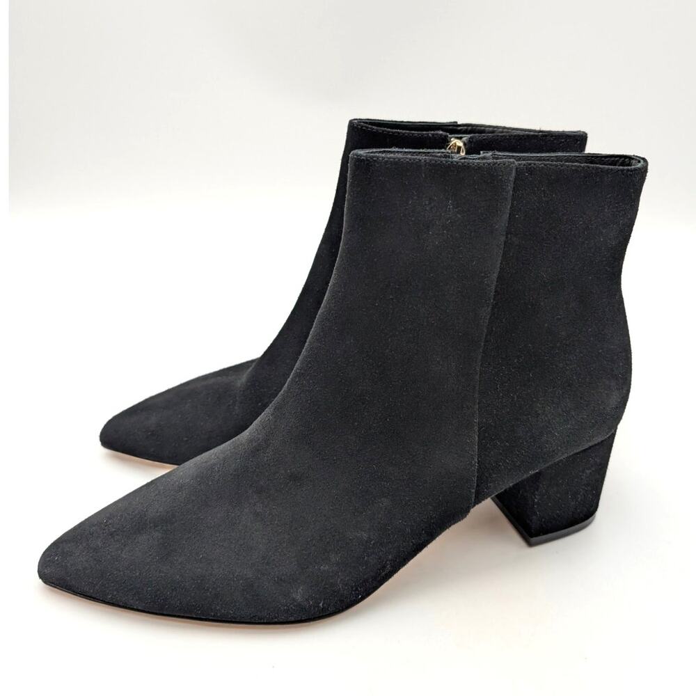 L'agence Jeanne Block Heel Bootie Side Zip Women's Black Size US9.5 EU40